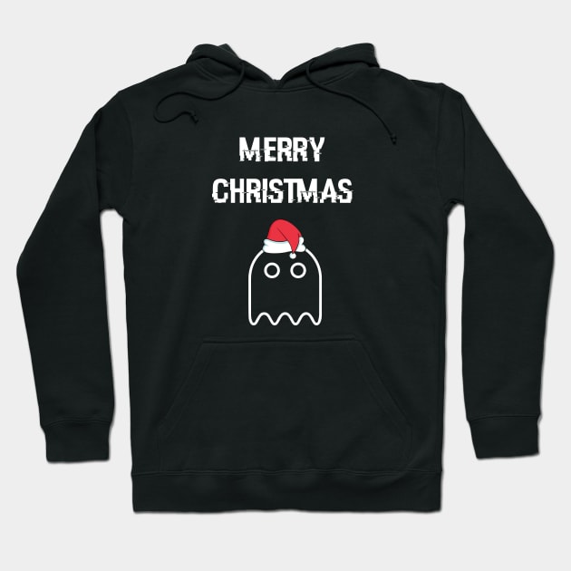 Pacman Ghost Merry Christmsa Hoodie by Dizzyland